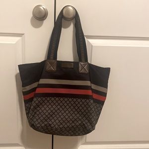 GUCCI sherry line tote bag Diamanté Nylon leather made in Italy
